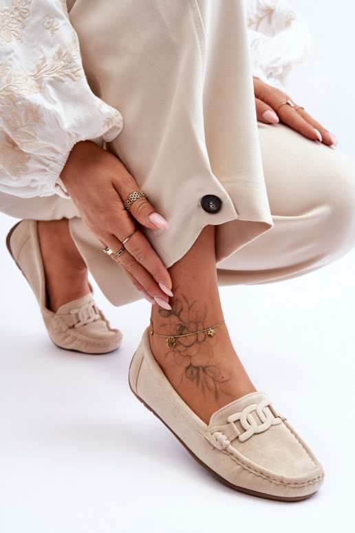 Mocassini scamosciati beige Rabell Mocassini scamosciati beige Rabell