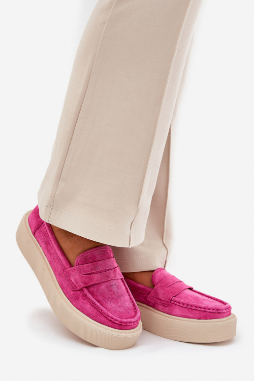 Mocassini in camoscio con piattaforma Vinceza 79535 rosa Mocassini in camoscio con piattaforma Vinceza 79535 rosa