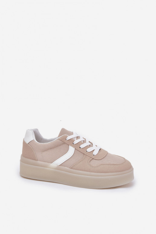 Basso Scarpe modello sneakers Femminile con una piattaforma beige Telmira