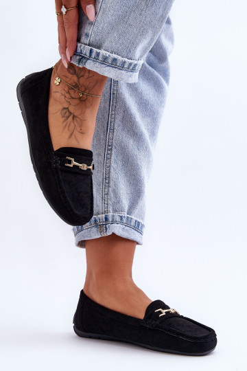 Femminile Mocassini classici in camoscio colore nero Corinell 2