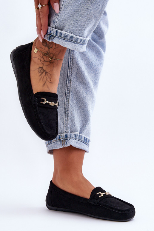 Femminile Mocassini classici in camoscio colore nero Corinell Femminile Mocassini classici in camoscio colore nero Corinell