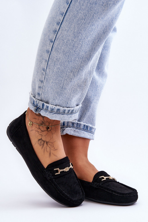 Femminile Mocassini classici in camoscio colore nero Corinell Femminile Mocassini classici in camoscio colore nero Corinell