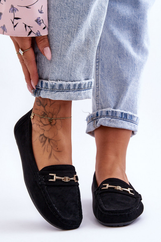 Femminile Mocassini classici in camoscio colore nero Corinell Femminile Mocassini classici in camoscio colore nero Corinell