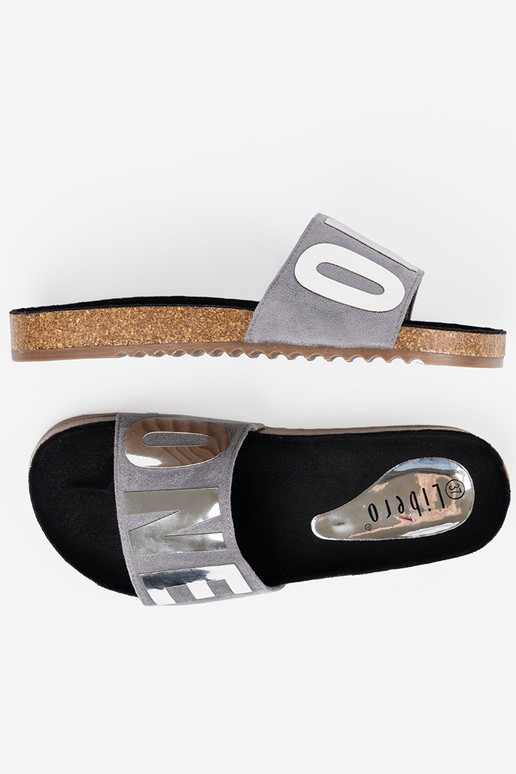 Pantofole z metallicom nastampaiem ONE