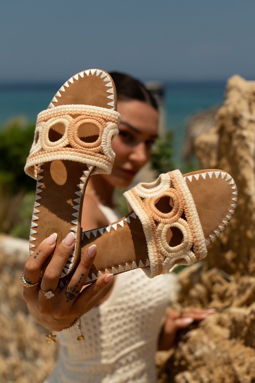 Ciabatte all'uncinetto da donna con...