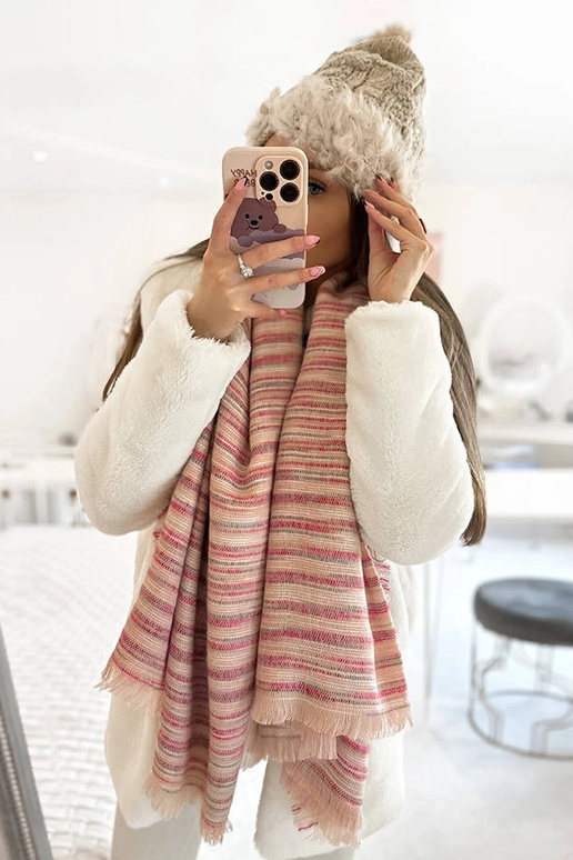 Cappello beige con pelliccia Danna