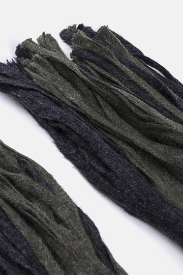 Sciarpa verde-grigia con...