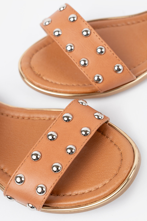 colore caramello sandali appartamento ze argentomi ćAiekami