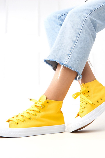 Scarpe alte gialle Ghanem