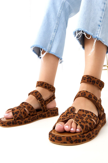 Sandali con motivo panteros...