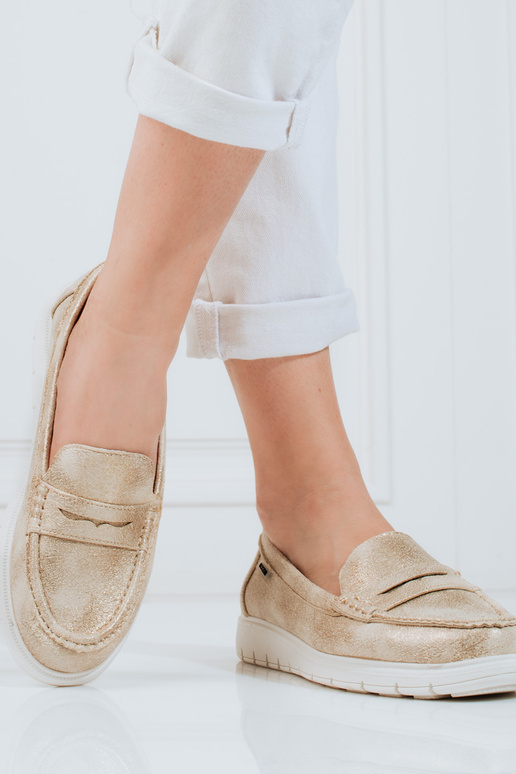 Mocassini da donna d oro con suola flessibile