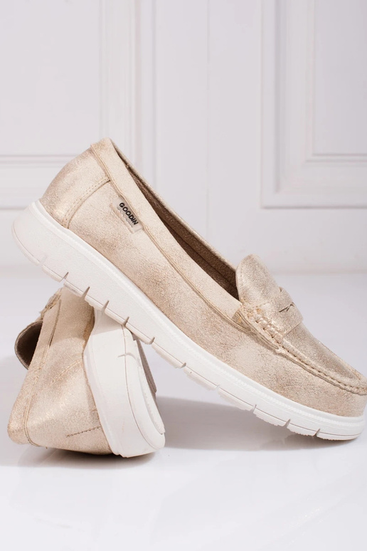 Mocassini da donna d oro con suola flessibile