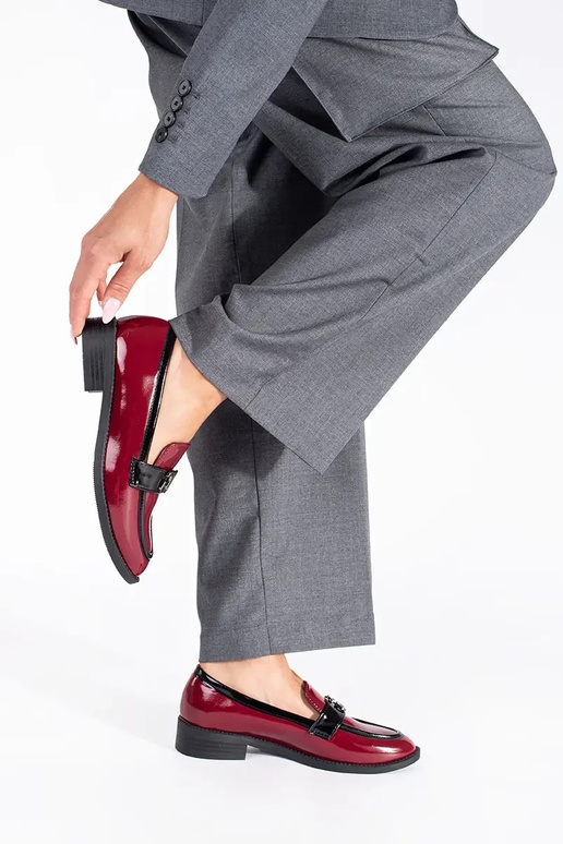 Borgogna donne mocassini laccato Borgogna donne mocassini laccato
