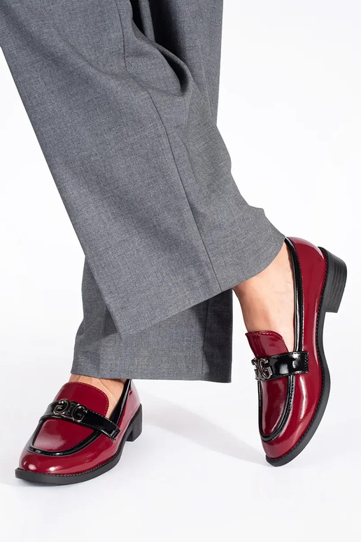 Borgogna donne mocassini laccato Borgogna donne mocassini laccato