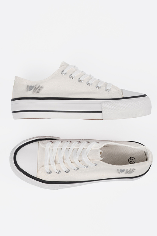 scarpe casual Colore bianco con una nota Love scarpe casual Colore bianco con una nota Love