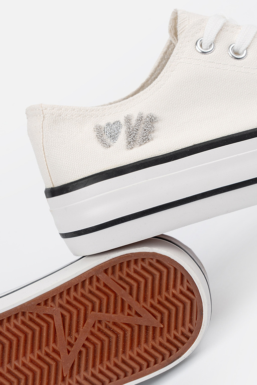 scarpe casual Colore bianco con una nota Love scarpe casual Colore bianco con una nota Love