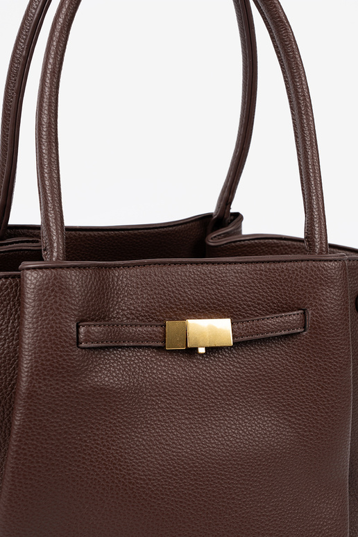 Pojemna torba A ciemnym brązie in ecopelle