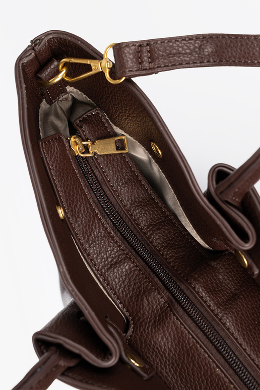 Pojemna torba A ciemnym brązie in ecopelle