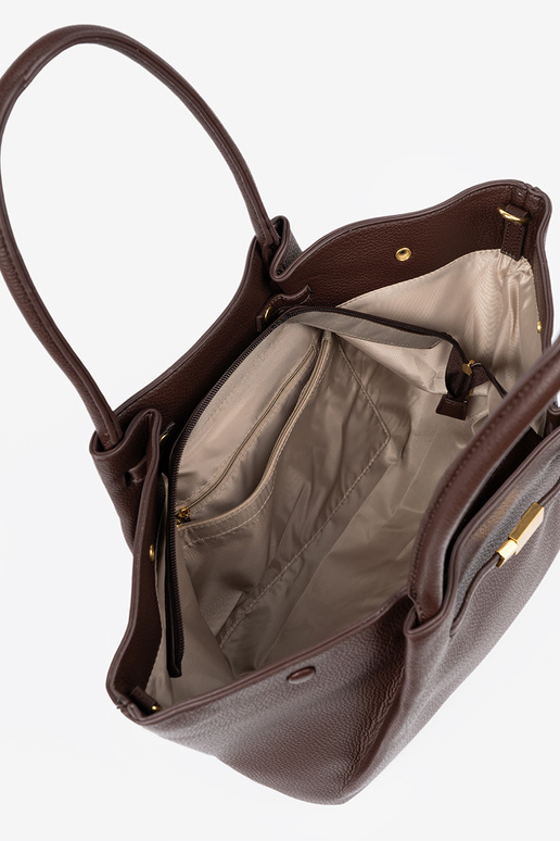 Pojemna torba A ciemnym brązie in ecopelle