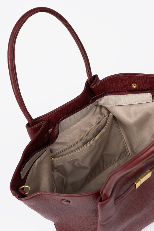 Elegante bordoAa shopperka sulla spalla