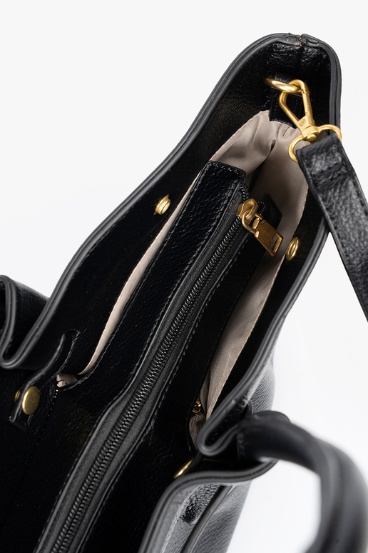 Un classico shopperka z fakturoAanej skóry ekologicznej