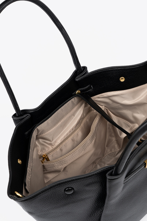 Un classico shopperka z fakturoAanej skóry ekologicznej