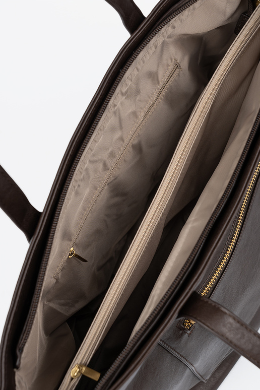 Deverrone scuro borsetta ze d oromi elementami