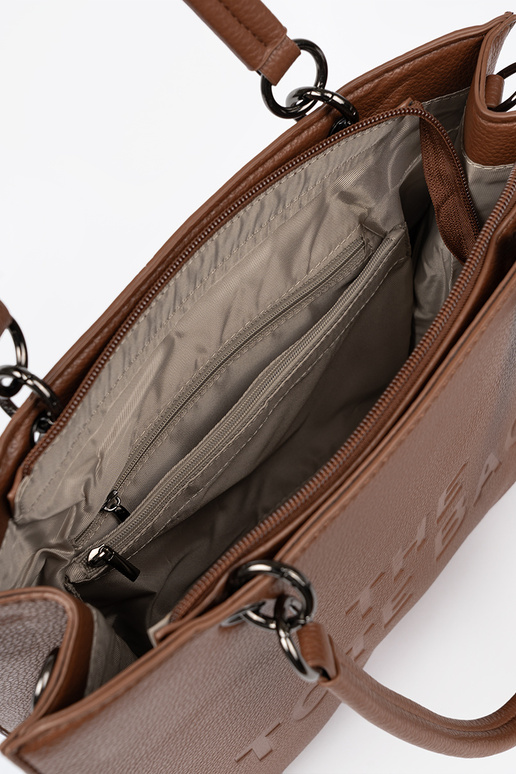 Palmare typu tote A ciepłym brązie