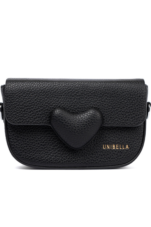 Kobieca borsetta nero z dekoracyjnym zapięciem