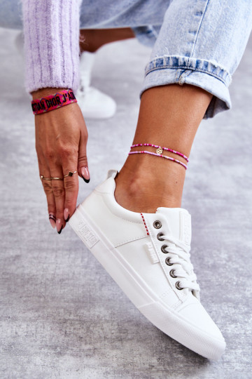 Sneaker basse in pelle da donna Big Star KK274005 bianche 2