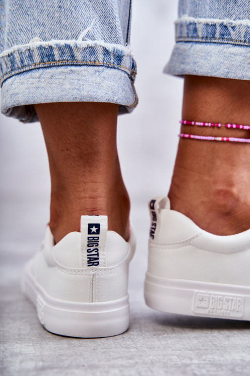 Basso Scarpe da ginnastica in pelle da donna Big Star KK274005 Colore bianco