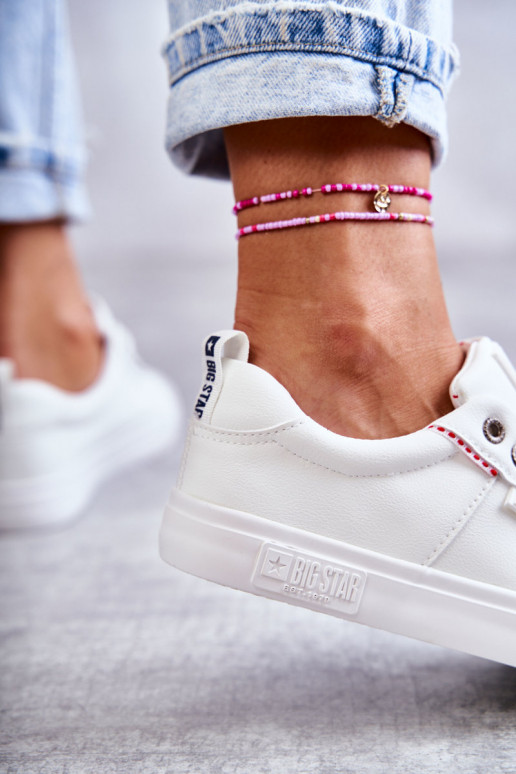 Basso Scarpe da ginnastica in pelle da donna Big Star KK274005 Colore bianco