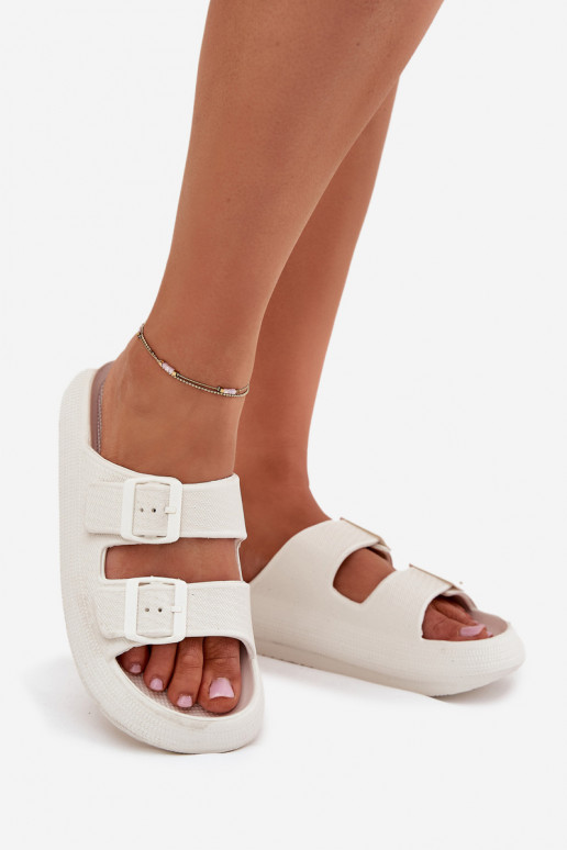 Pantofole leggere Pantofole da donna con fibbie Vinceza 76056 Colore bianco Pantofole leggere Pantofole da donna con fibbie Vinceza 76056 Colore bianco