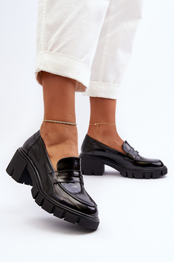 mocassini da donna Su tacchi enormi Big Star NN274055 colore nero