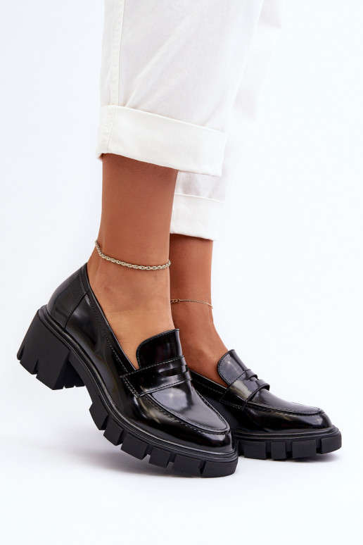 mocassini da donna Su tacchi enormi Big Star NN274055 colore nero