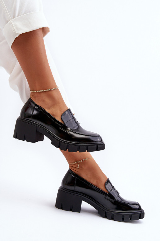 mocassini da donna Su tacchi enormi Big Star NN274055 colore nero