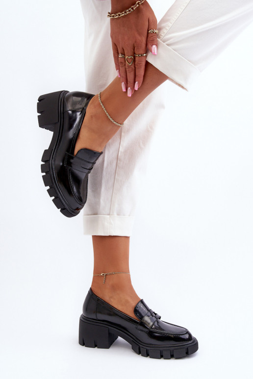 mocassini da donna Su tacchi enormi Big Star NN274055 colore nero