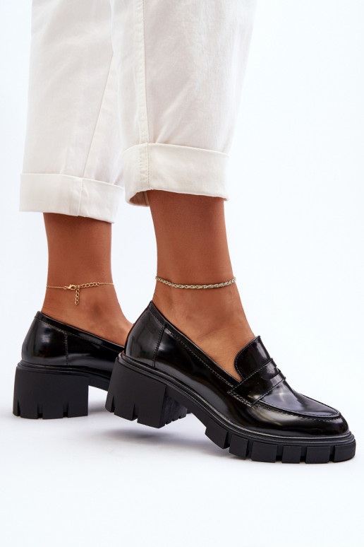 mocassini da donna Su tacchi enormi Big Star NN274055 colore nero