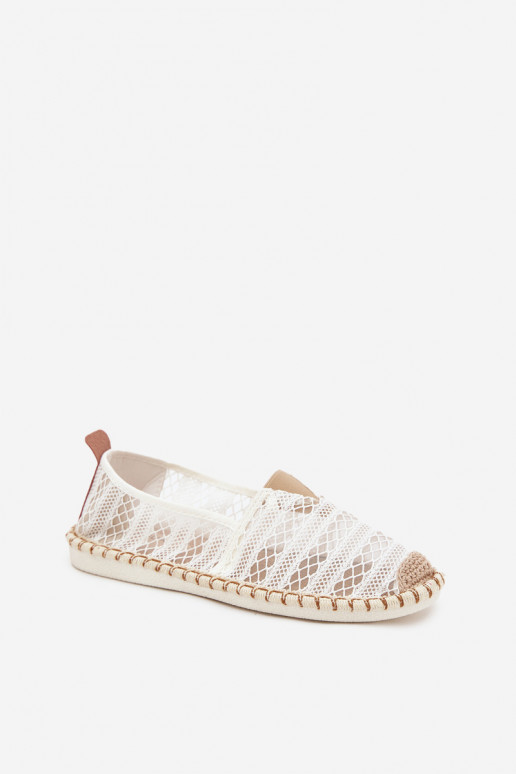 espadrillas in pizzo Femminile con rete Colore bianco Faylira