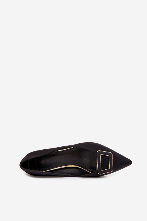 Scarpe con i tacchi decorare con fibbie colore nero Seriva