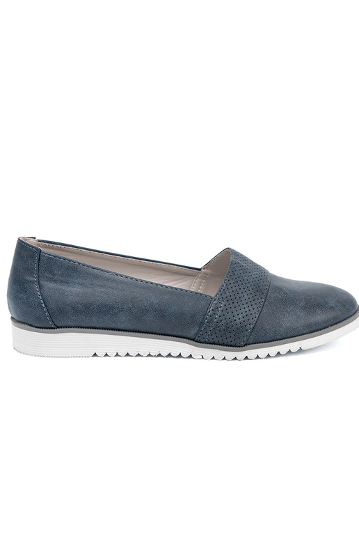 blu scuro mocassini su una suola bianca blu scuro mocassini su una suola bianca