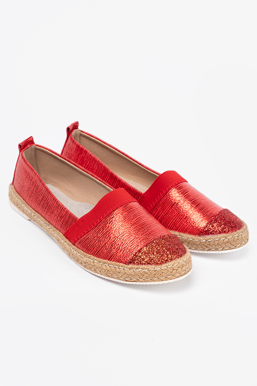 colore rosso espadrillas z błyszczącą nitką colore rosso espadrillas z błyszczącą nitką