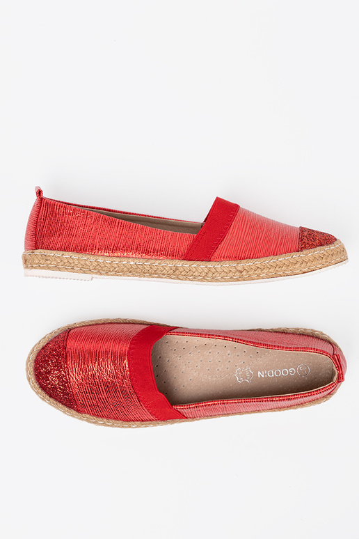 colore rosso espadrillas z błyszczącą nitką colore rosso espadrillas z błyszczącą nitką