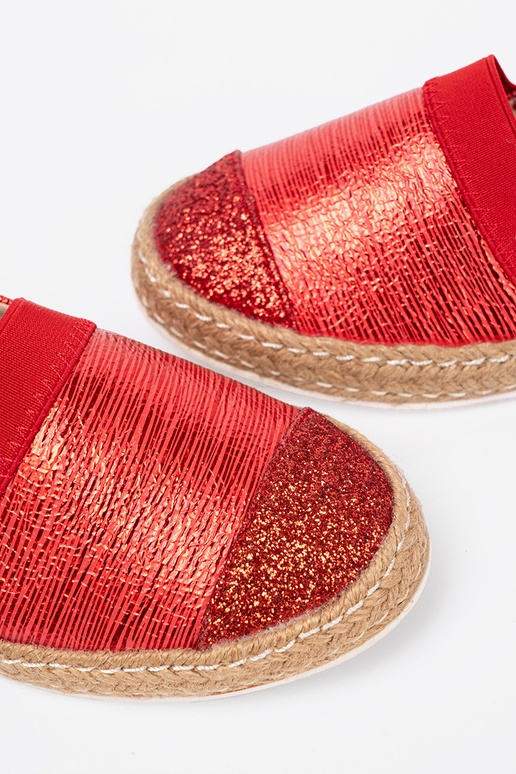 colore rosso espadrillas z błyszczącą nitką colore rosso espadrillas z błyszczącą nitką