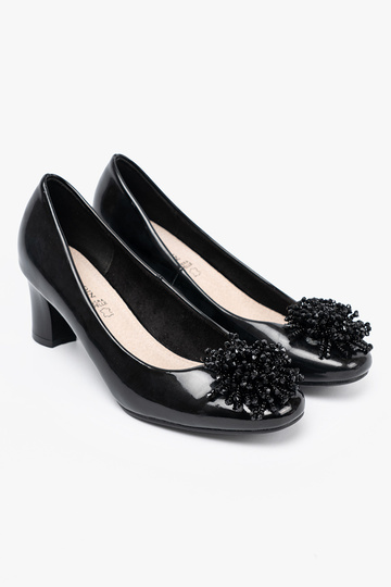 con effetto vernice tacchi alti z efektoAną ozdobą