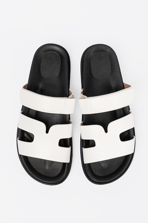 KomfortoAe Colore bianco Pantofole con una piattaforma