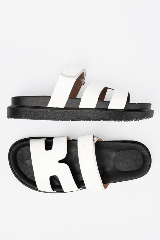 KomfortoAe Colore bianco Pantofole con una piattaforma