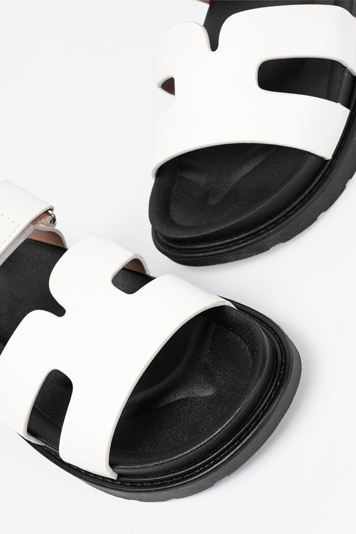 KomfortoAe Colore bianco Pantofole con una piattaforma