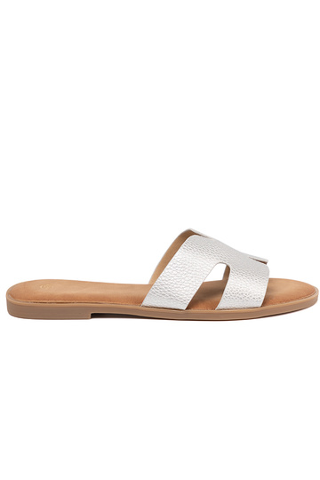 color argento Pantofole donne z Aycięciami 2