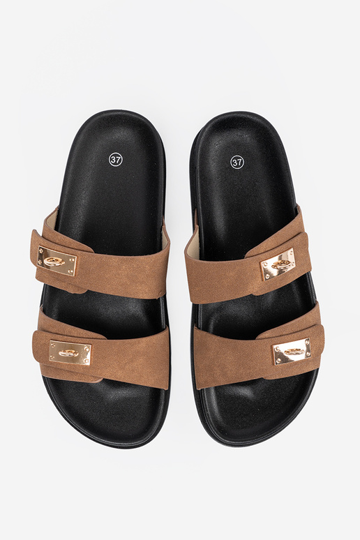 Jansnocolore marrone Pantofole donne ze d oromi AstaAkami